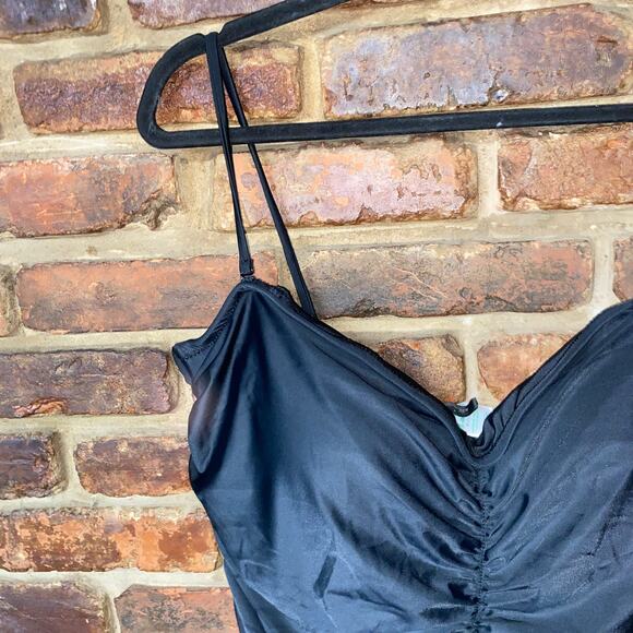 NWT J. Crew Black Ruched Sweetheart One-Piece Swim Bathing Suit Women's Size 24 - Picture 3 of 8